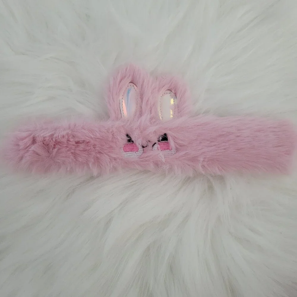 Claire's Plush Slap Bracelet Set
